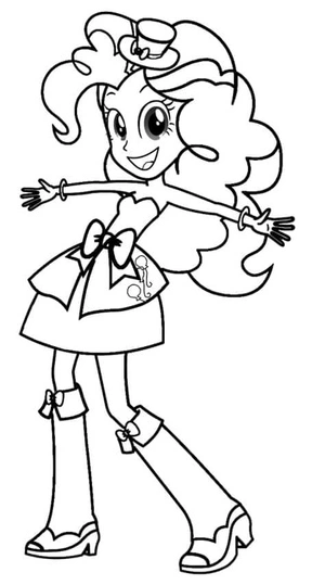 Página para Colorir Pinkie Pie está sempre pronta para qualquer festa!