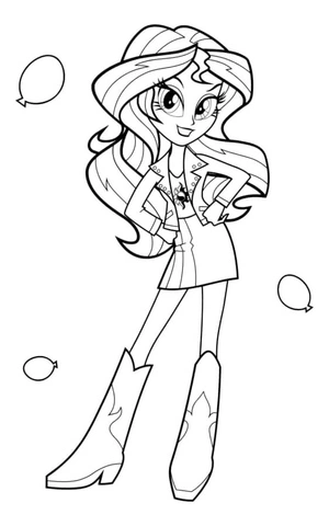 Página para Colorir Beleza Deslumbrante da Pinkie Pie