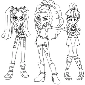 Página para Colorir Frustração da Pinkie Pie com Seus Amigos