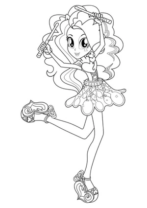 Página para Colorir Pinkie Pie, a Baterista dos Rainbooms