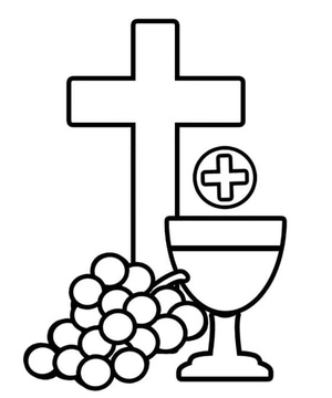 Página para Colorir Primeira Comunhão Básica
