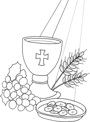 Página para Colorir Comunhão