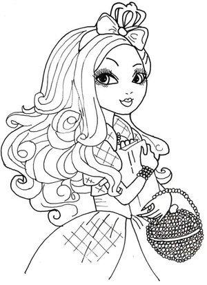 Página para Colorir Apple White de Ever After High