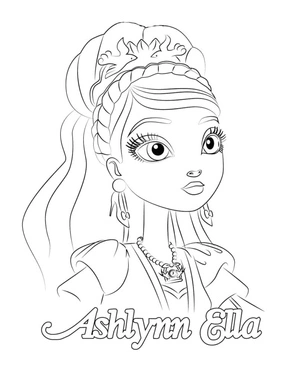 Página para Colorir Ashlynn Ella de Ever After High virou uma página para colorir.