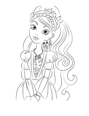Página para Colorir Ashlynn Ella de Ever After High