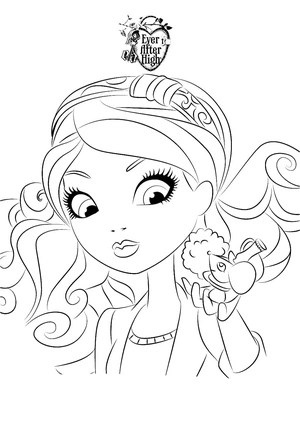 Página para Colorir Linda Madeline Hatter