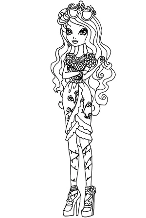 Página para Colorir Briar Beauty da série Ever After High