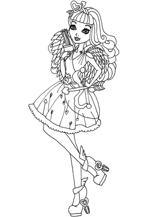 Página para Colorir C.A. Cupid em Ever After High