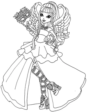 Página para Colorir C.A. Cupido de Ever After High