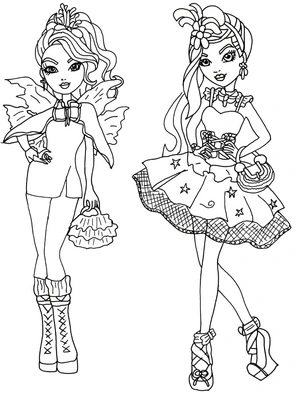 Página para Colorir Personagens de Ever After High - Página para Colorir