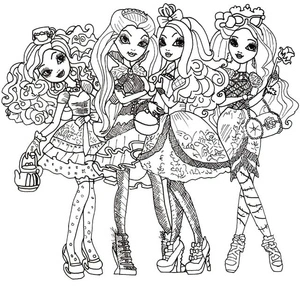 Página para Colorir Personagens de Ever After High