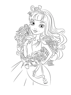 Página para Colorir Cupido de Ever After High