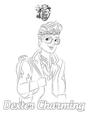 Página para Colorir Dexter do mundo de Ever After High