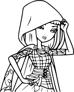 Página para Colorir Ever After High - Cerise Hood
