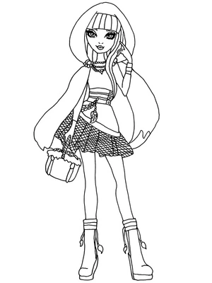 Página para Colorir Página para Colorir Ever After High: Cerise Hood