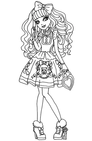Página para Colorir Página para colorir Ever After High com Blondie Locks