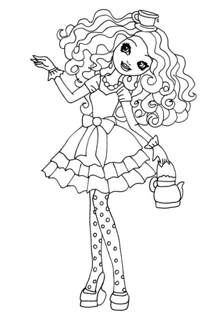 Página para Colorir Página para Colorir Ever After High - Grátis para Imprimir
