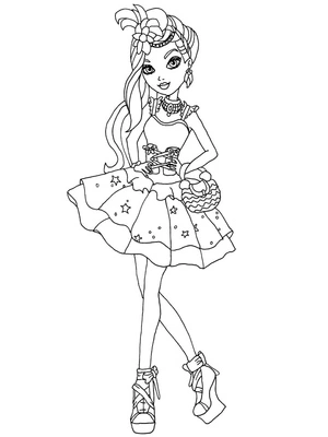 Página para Colorir Ever After High - Duquesa Cisne