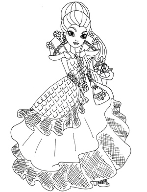 Página de Colorir Contos de Fadas Ever After High