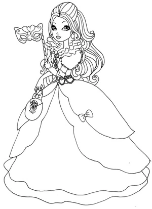 Página para Colorir Página para Colorir Ever After High Grátis para Imprimir