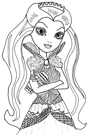 Página para Colorir Garota de Ever After High