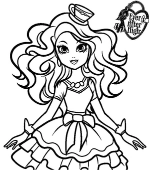 Página para Colorir Chapeleira Madeline