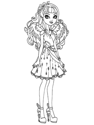 Página para Colorir Garota Encantadora de Ever After High