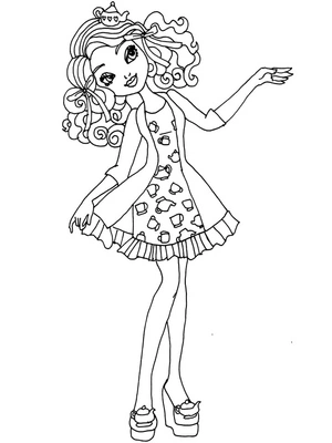Página para Colorir Madeline Hatter de Ever After High