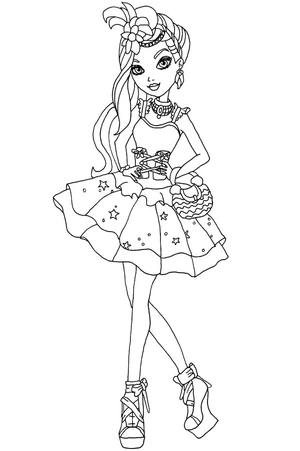 Página para Colorir Rainha Cisne de Ever After High