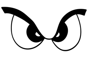 Olhos de Desenho Animado Bravo