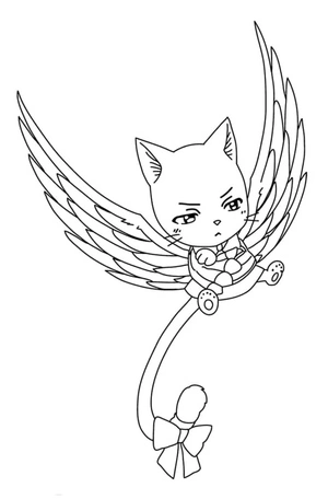 Página para Colorir Carla, a personagem de Fairy Tail