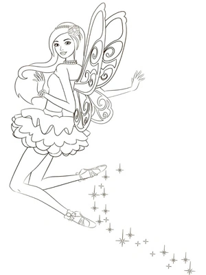 Página para Colorir Barbie Fada