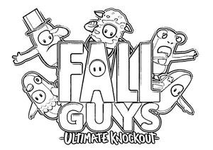 Página para Colorir Fall Guys: A Batalha Final