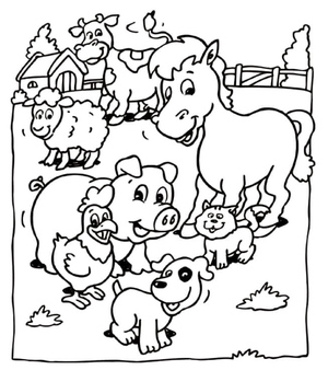 Animais Coloridos da Fazenda para Crianças