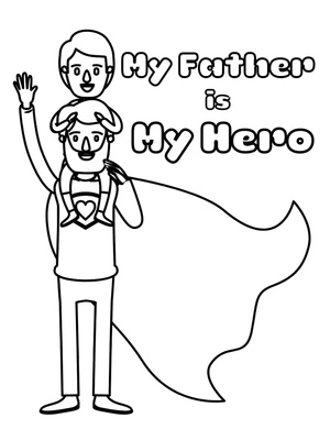 Página para Colorir Meu Herói é Meu Pai