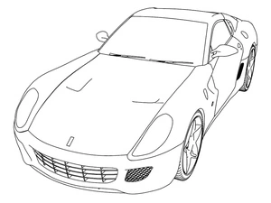 Página para Colorir 488 Ferrari GTB