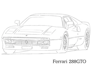 Página para Colorir Página para Colorir Ferrari 288 GTO