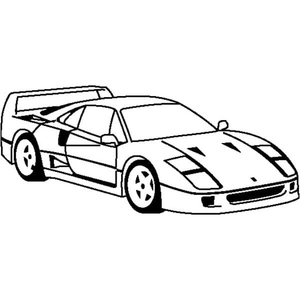 Página para Colorir de Carro Ferrari