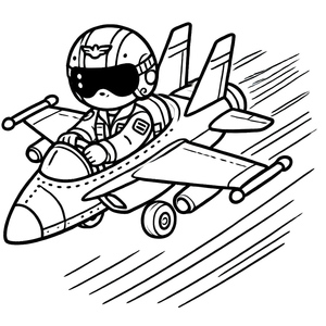 Criança no Avião de Caça