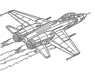 Ilustração de um Jato de Combate