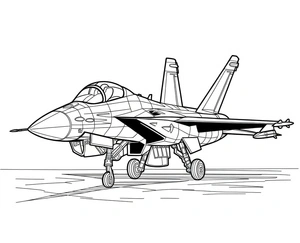Página para Colorir Aeronaves Militares