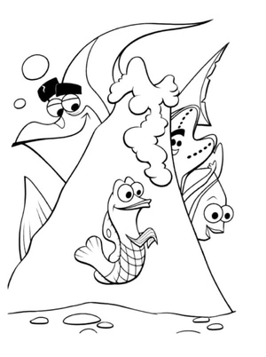 Página para Colorir Página para Colorir do Nemo e Amigos