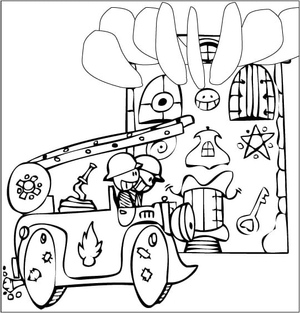 Divertido Caminhão de Bombeiros
