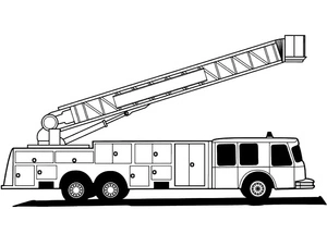 Página para Colorir Página para Colorir de Caminhão de Bombeiros