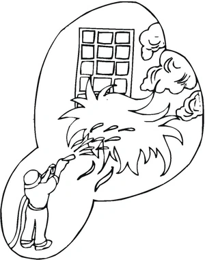 Página para Colorir Página para Colorir Imprimível de Bombeiros