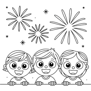 Crianças e Fogos de Artifício
