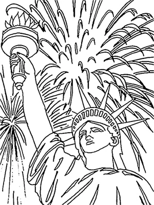 Página para Colorir Fogos de Artifício Deslumbrantes