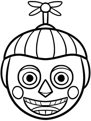 Página para Colorir Balloon Boy de Five Nights at Freddy’s