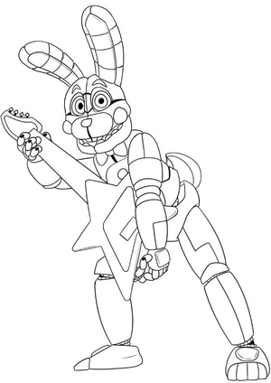 Página para Colorir Bonnie de Five Nights at Freddy's