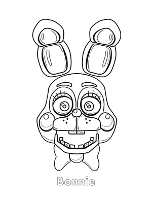 Página para Colorir Página para colorir da Bonnie de Five Nights at Freddy's